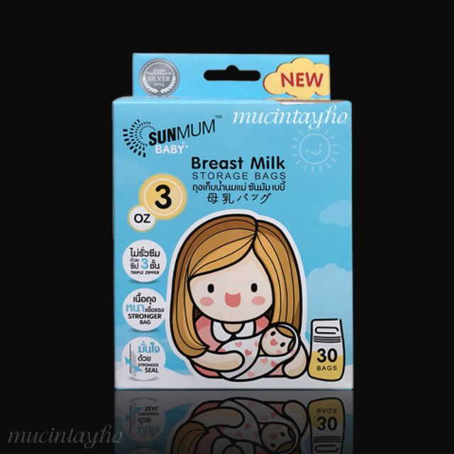 Hộp 30 túi trữ sữa Sunmum 100ml