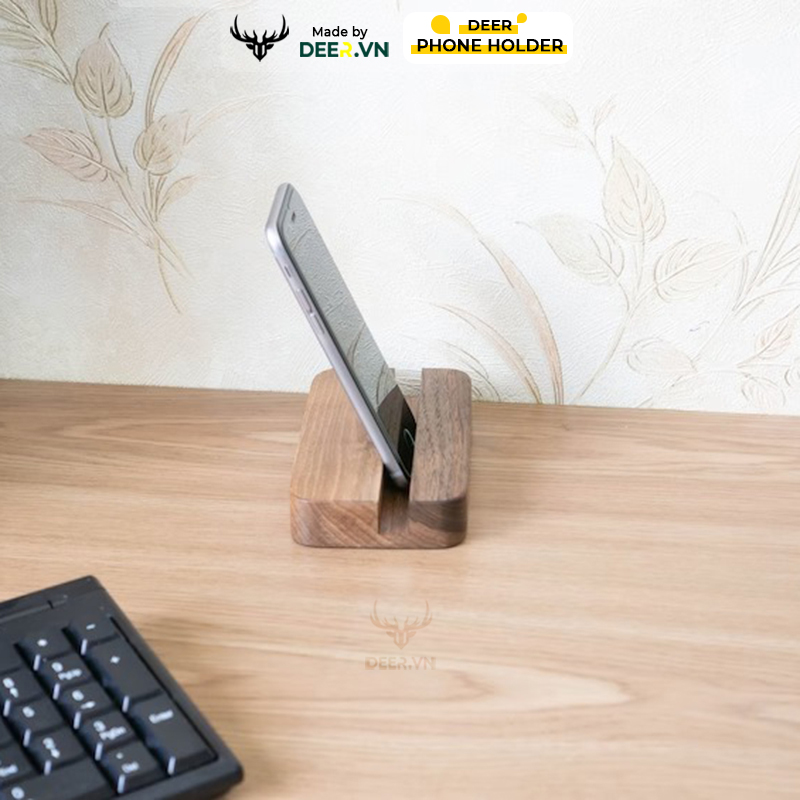 DEER - Giá Đỡ, Kệ Đế Để Điện Thoại Bằng Gỗ