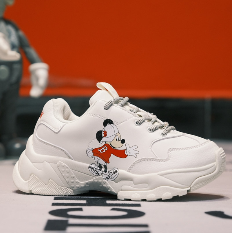 Giày mlb mickey đỏ/vàng - Giày nam nữ - Giày sneaker full size ( Full box + bill)