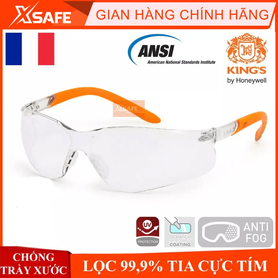 [HỎA TỐC] Kính bảo hộ Kings KY2221 Mắt kính chống bụichống trầy xướcchống tia UVbám hơi nướcmắt kính bảo hộ lao động