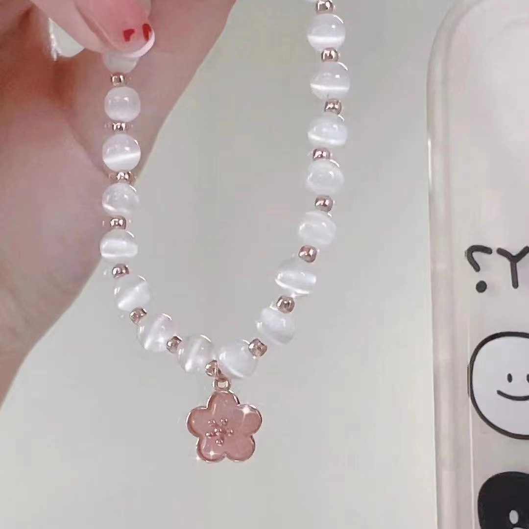Vòng Tay Đá Mắt Mèo Hoa Đào Thời Trang (T-C09)