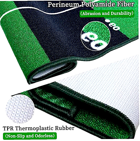 Golf Training Pads - Putting Green Mat/ Indoor Swing Hitting Practicing, Washable Carpet