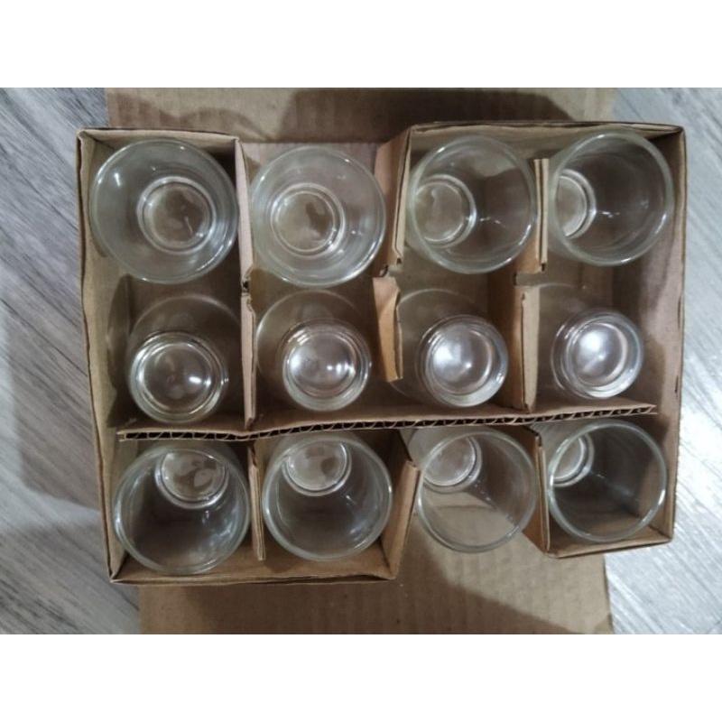 Set 12 chén uống rượu mắt trâu-hạt mít bằng thuỷ tinh
