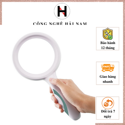 Kính lúp 10x cục nét cầm tay có đèn hỗ trợ ánh sáng hn-3301