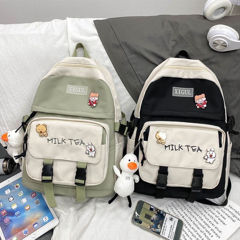 Balo đi học vừa a4_ milktea _ bl18