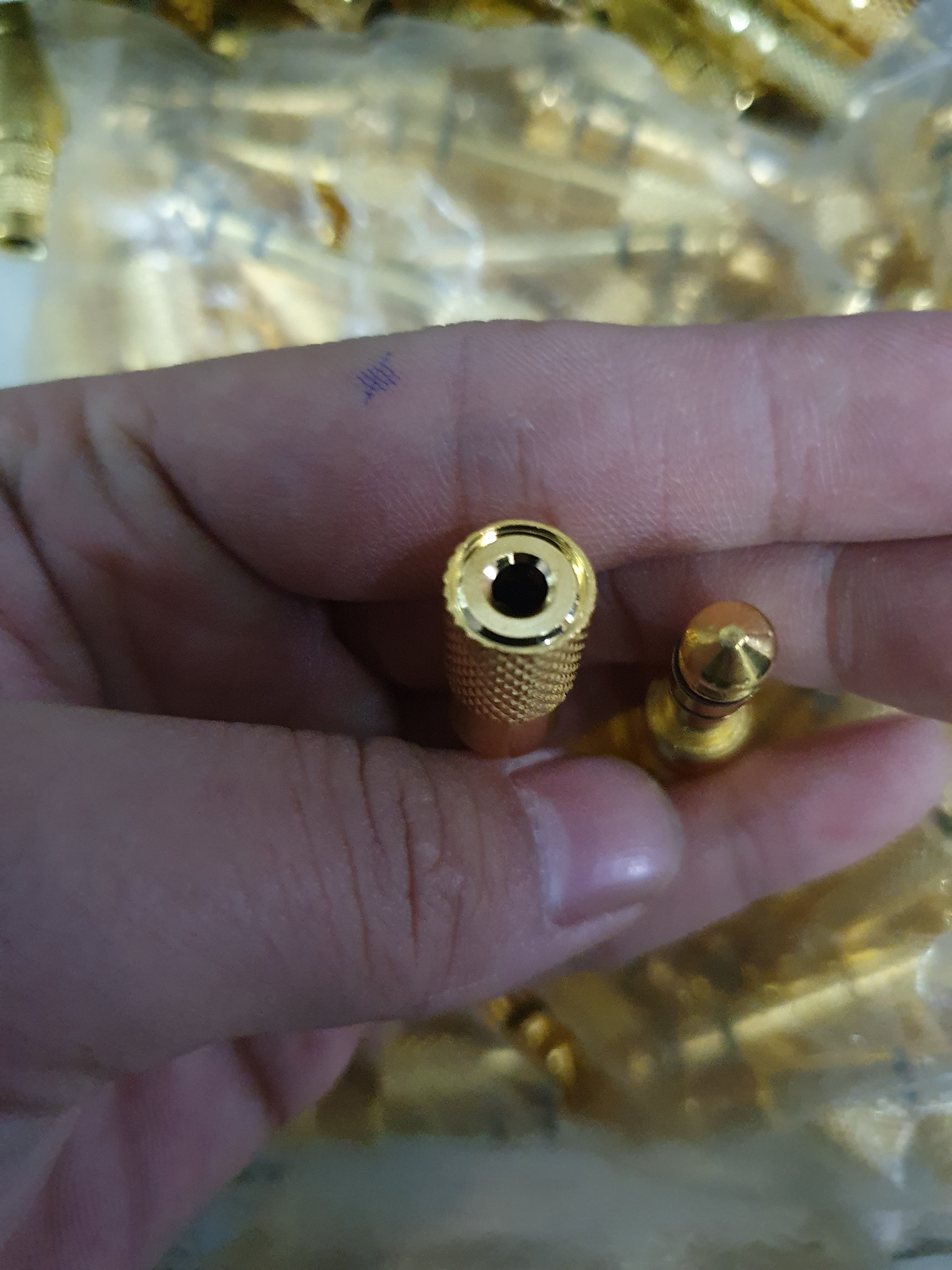 2 chiếc rắc chuyển đổi 6ly ra ổ 3 ly mạ