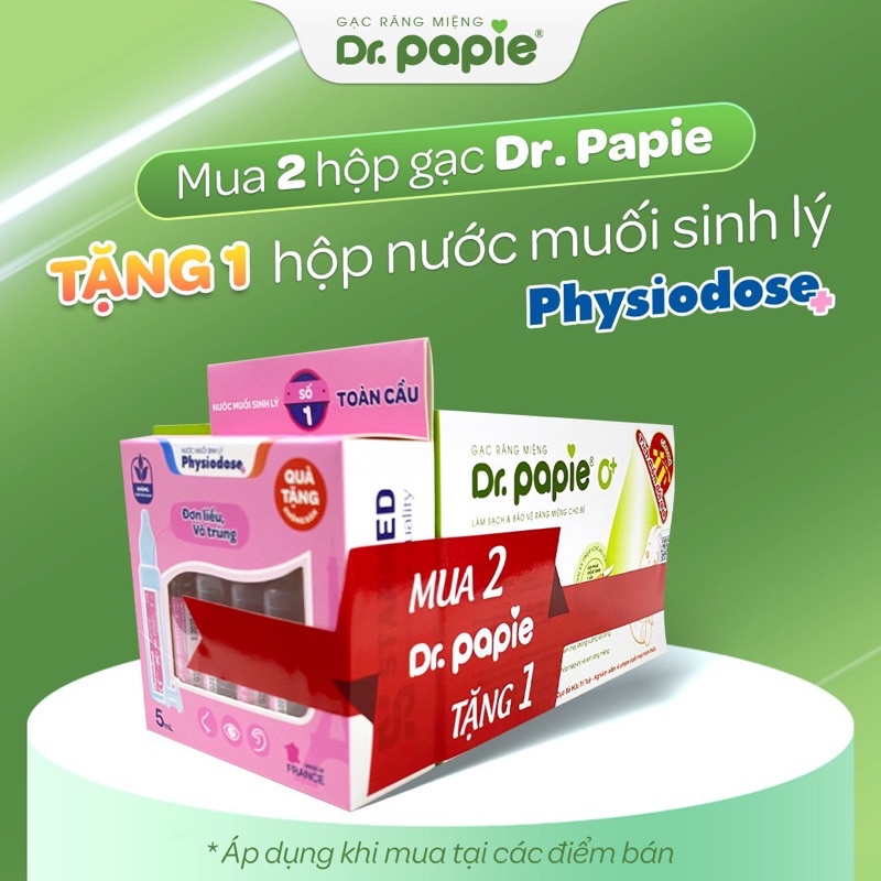 Gạc rơ lưỡi cho bé Dr.Papie