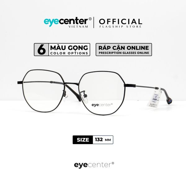Giá bán Gọng kính cận kim loại nam nữ EYECENTER C52 mắt đa giác chống gỉ cao cấp nhập khẩu by Eye Center Vietnam