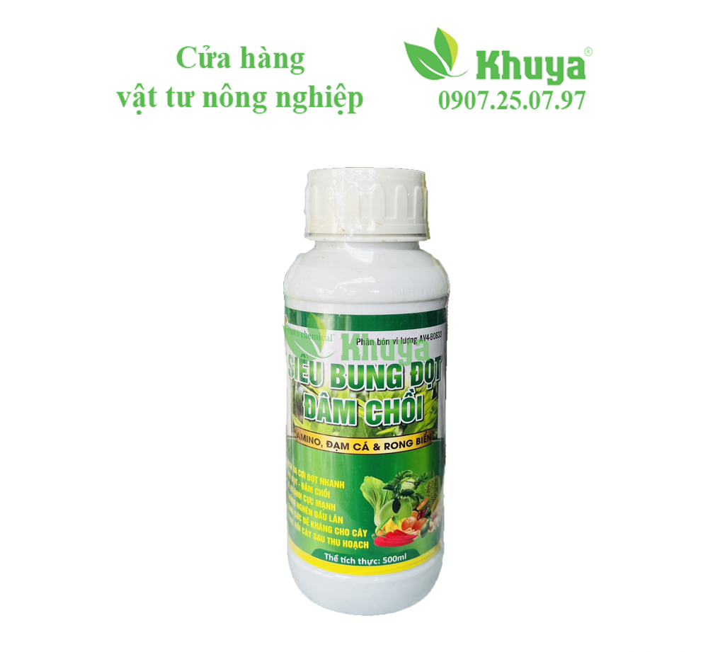 Phân bón vi lượng Siêu Bung Đọt Đâm Chồi 500ml AMINO, ĐẠM CÁ và RONG BIỂN