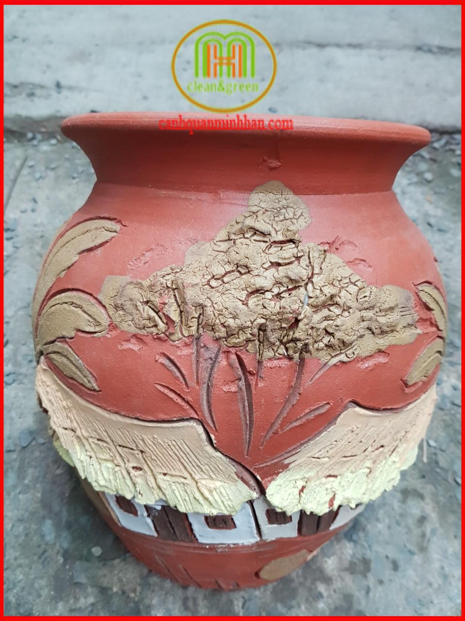 Chậu ốp tường gốm trồng hoa cây cảnh