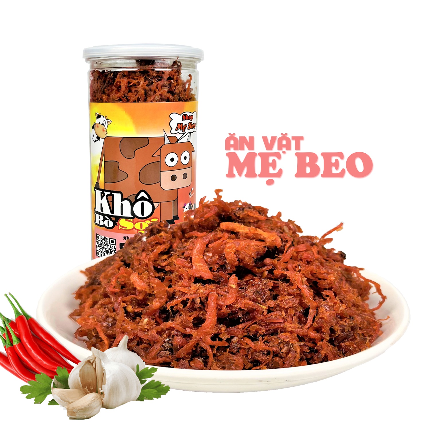 [ HOÀN TIỀN 10% ]500Gr Khô Bò Xé Sợi Cay Cay Cực Ngon ( Khô heo Vị Bò)