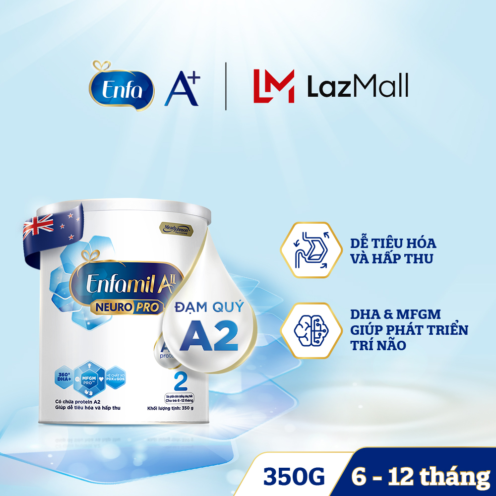 Sữa bột Enfamil A2 Neuropro 2 cho trẻ từ 6-12 tháng tuổi 350g