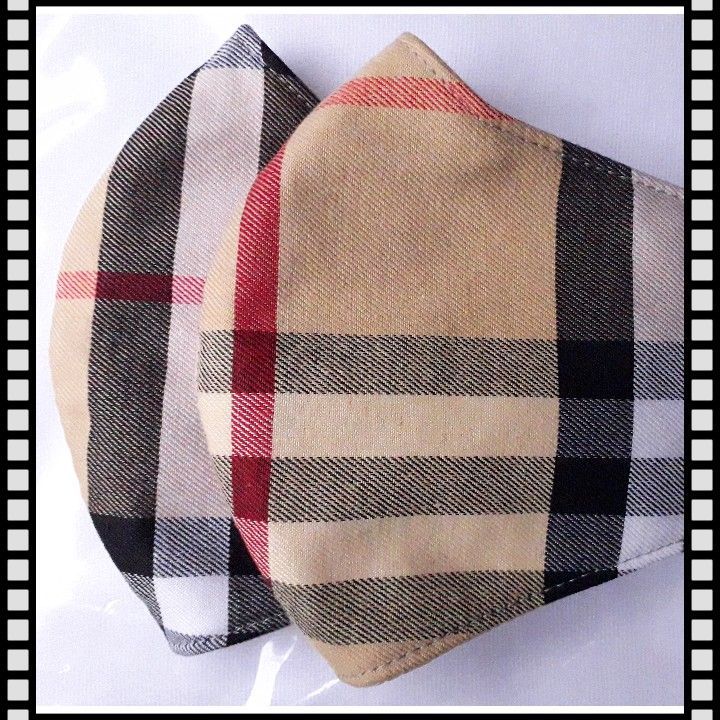 [HCM]Khẩu trang vải CARO kem