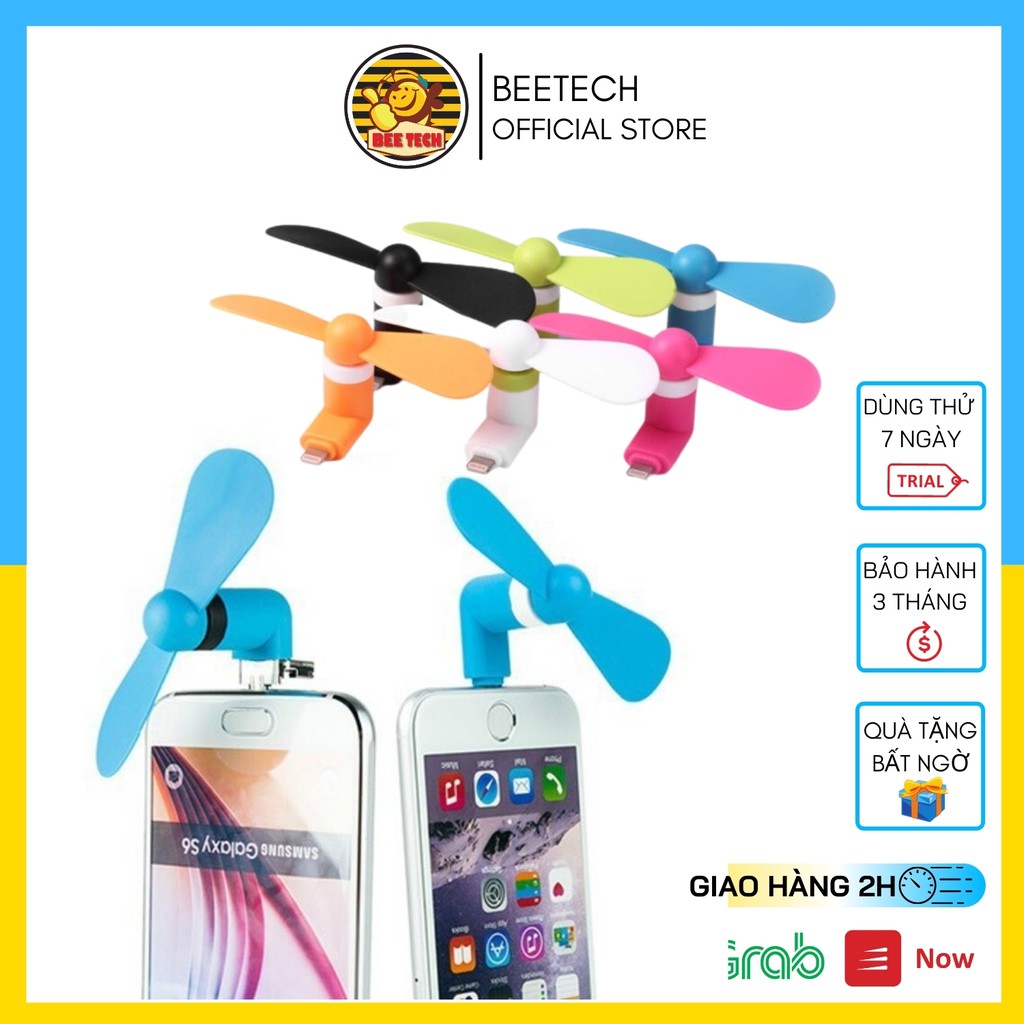 Quạt Mini cắm điện thoại chân Micro USB/TypeC/iPhone - Beetech