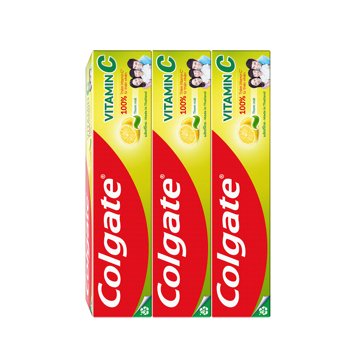 [Chỉ 25-29.6_X2 Voucher giảm đến 20%] Bộ 3 Kem đánh răng Colgate Vitamin C thơm mát 170g/ tuýp