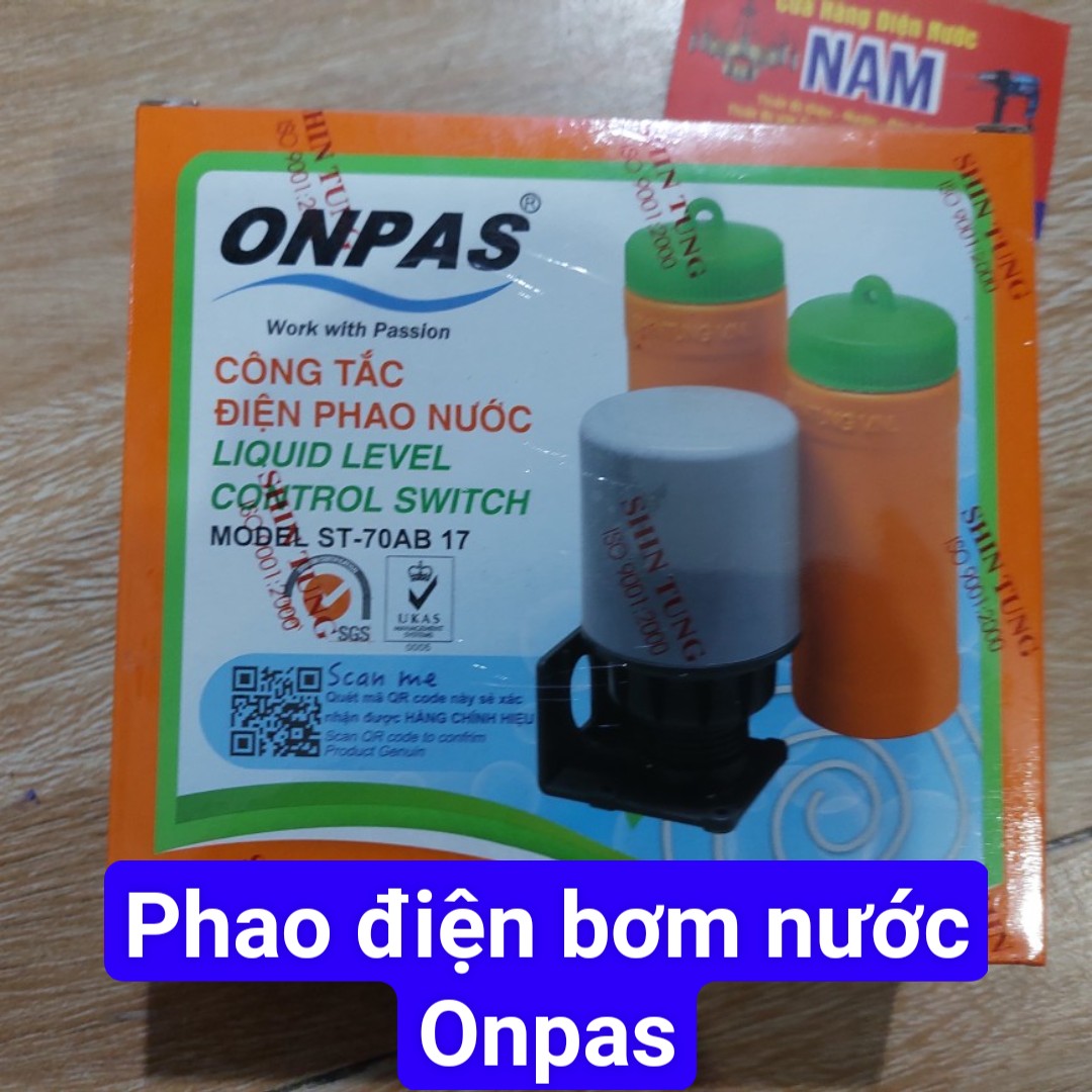 Phao điện bơm nước tự động chống tràn ONPAS chính hãng, Phao điện chống tràn cho bồn nước công tắc điện phao nước Onpas cho máy bơm bồn nước, Cửa Hàng Nam