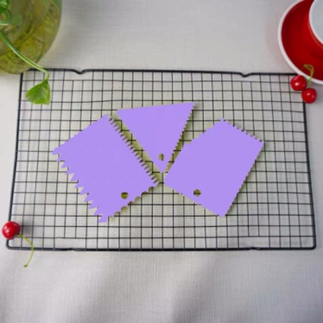 Bộ 3 miếng vét bột, tạo vân bánh