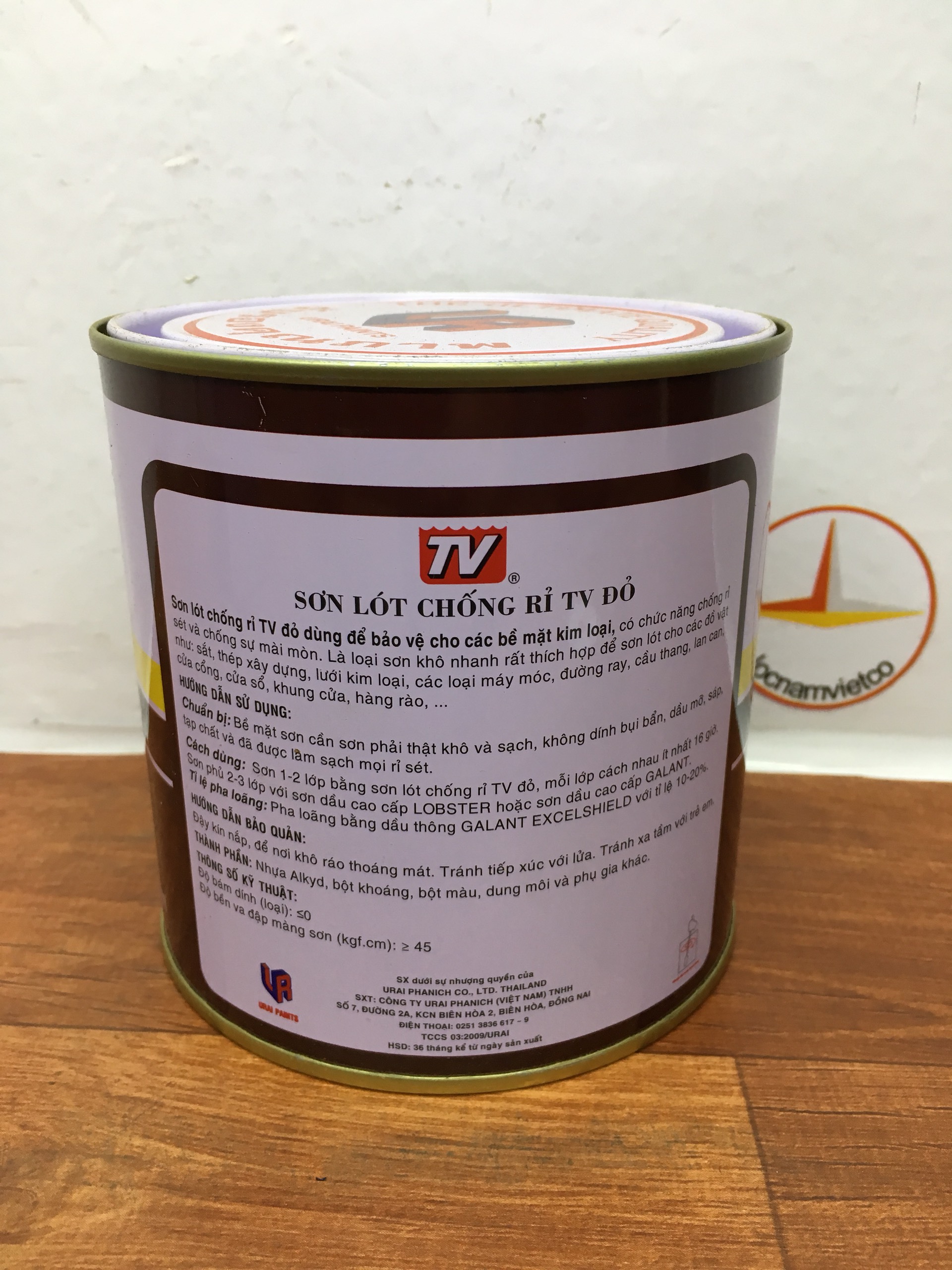 Sơn lót chống rỉ TV màu đỏ 800ML