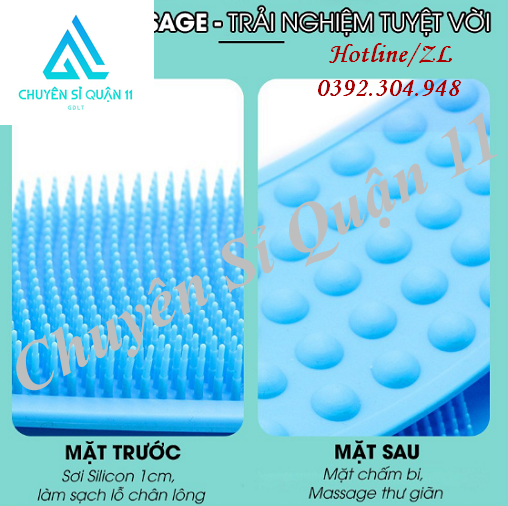 Silicone waist scrubber 2-sided silicone bathing belt