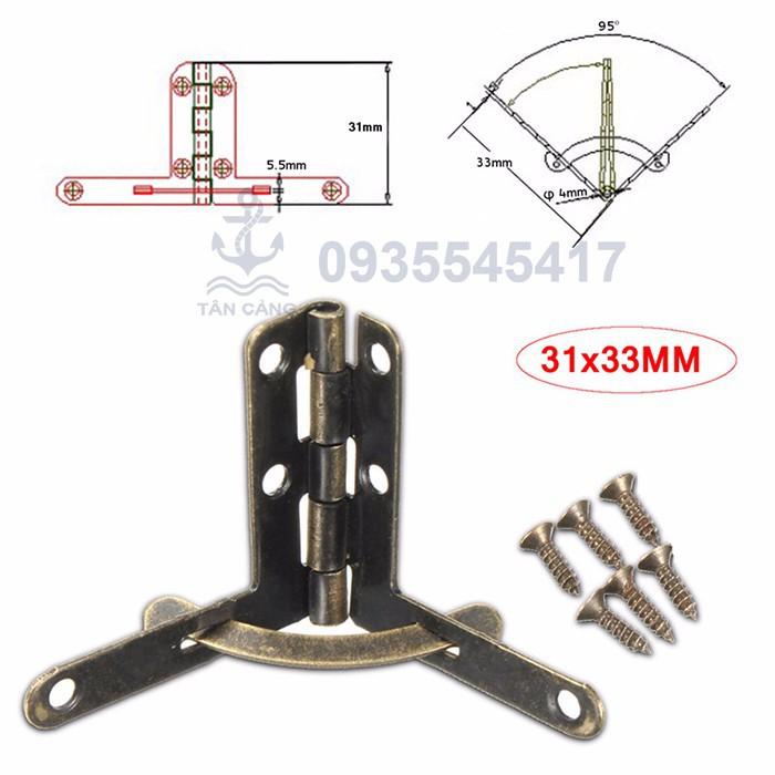 2 Bản lề gập Cổ điển 02 – KT: 3.3cm