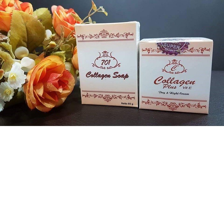 Kem collagen Plus vit E ngày và đêm (tặng kèm xà phòng)