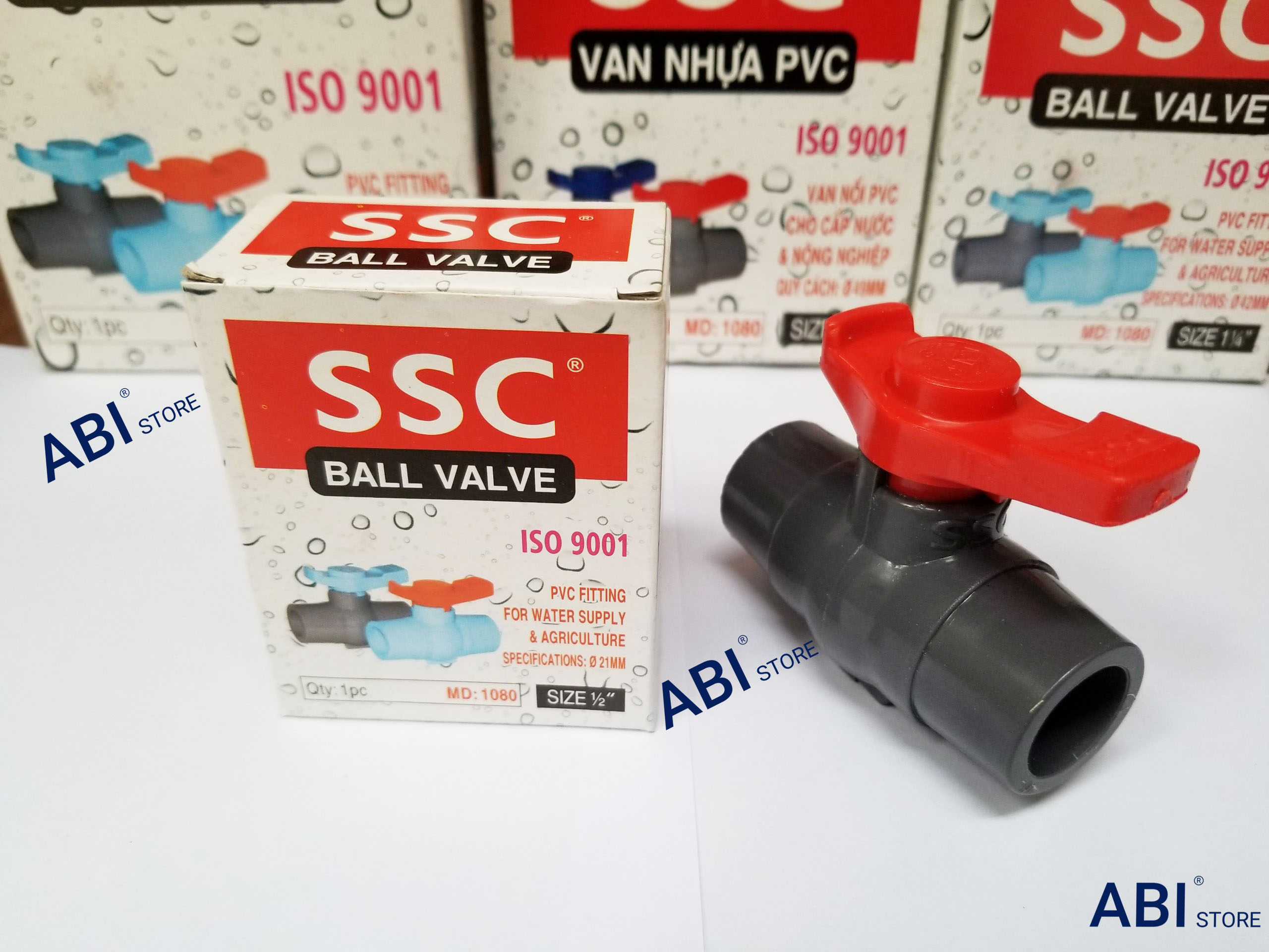 Van nhựa SSC, van khóa nước nhựa 21, van nhựa pvc phi 27, van khóa nhựa