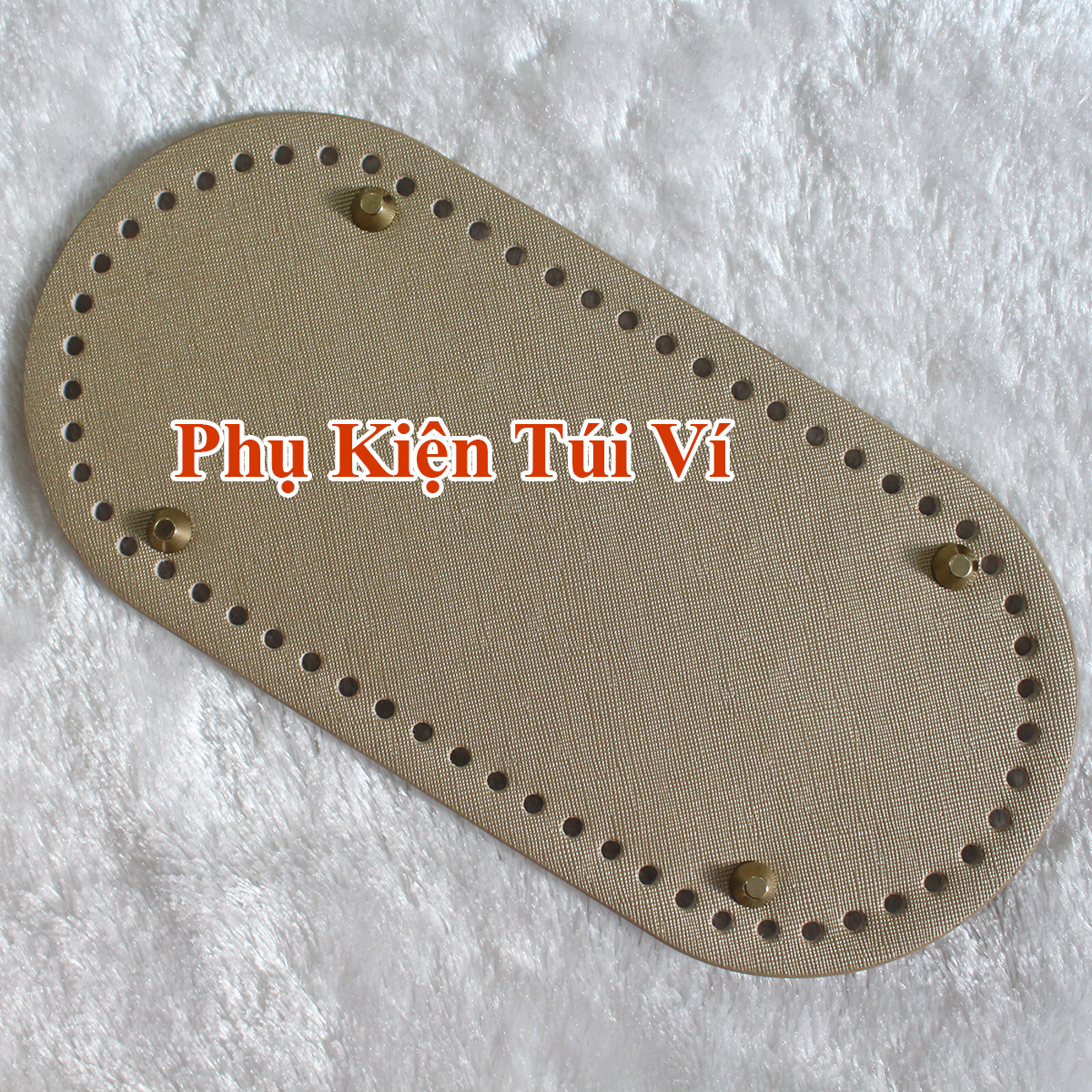 Tấm đế da pu đục lỗ 12,5x25cm