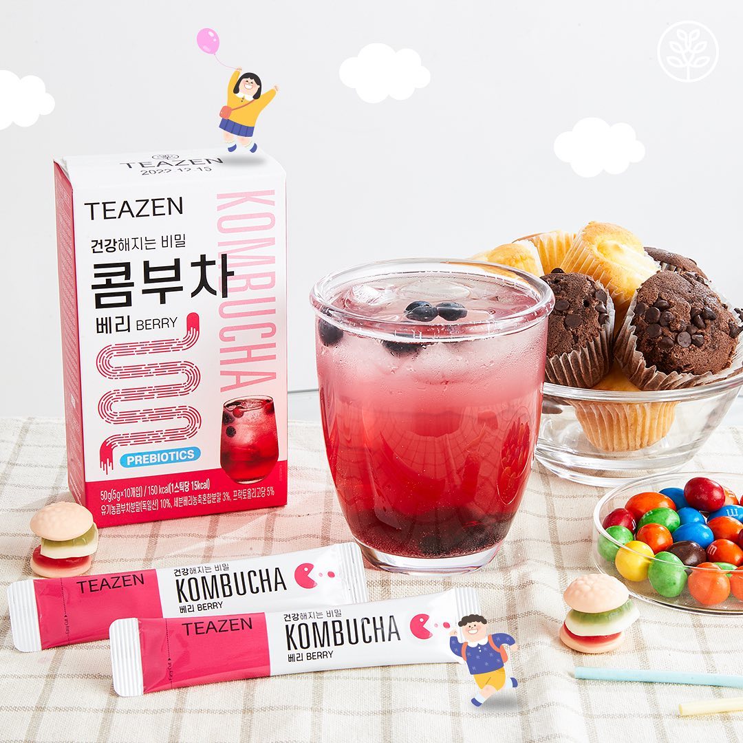 Trà Teazen kombucha berry nhập khẩu Hàn Quốc
