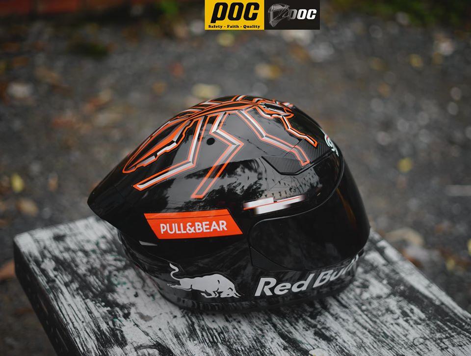 Tem dán nón Fullface Red Bull