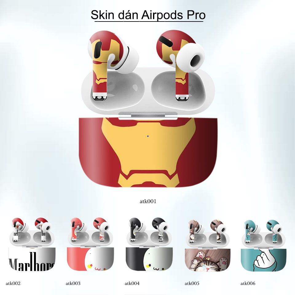 Decal Skin dán AirPods Pro mẫu thiết kế