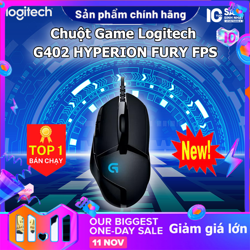 Chuột logitech g402 gaming chuột chơi game có dây g402 led rgb 8000dpi - hàng nhập khẩu- có đèn led . chuột dây logitech