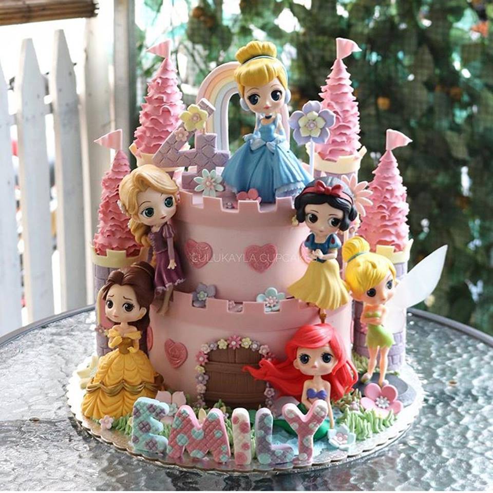 Búp bê Bella, nàng tiên cá, lọ lem trang trí bánh kem, rau câu