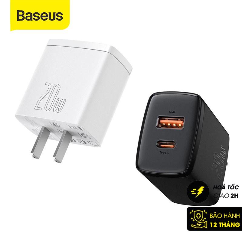 Cốc sạc siêu nhỏ gọn 20W Baseus Compact Quick Charger (USB + Type C, công suất 20W)