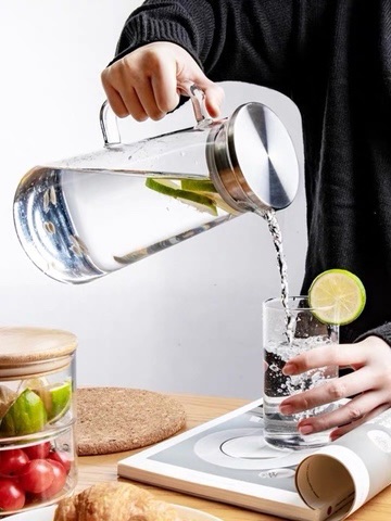Bình nước thủy tinh chịu nhiệt 400 độ c cao cấp 2 lít
