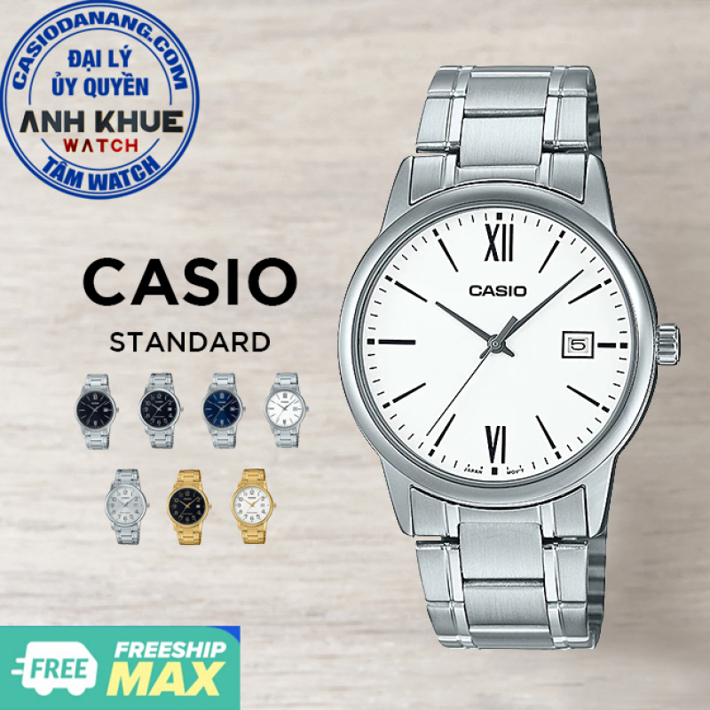 Đồng hồ nam dây kim loại Casio Standard chính hãng Anh Khuê MTP-V002 Series (37mm)