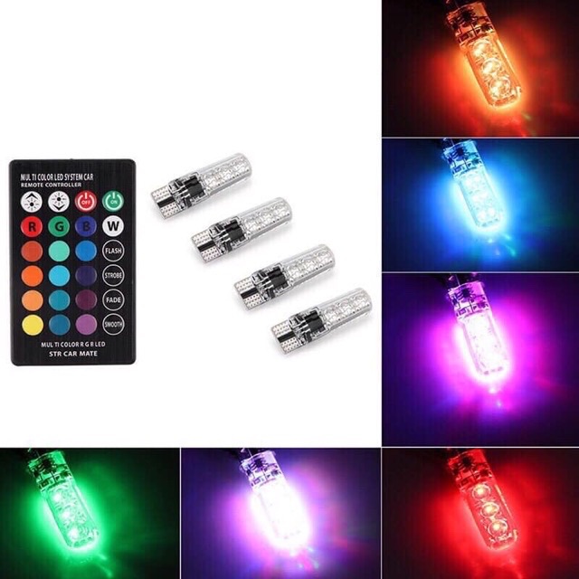 Đèn led xi nhan demi đổi màu có remote