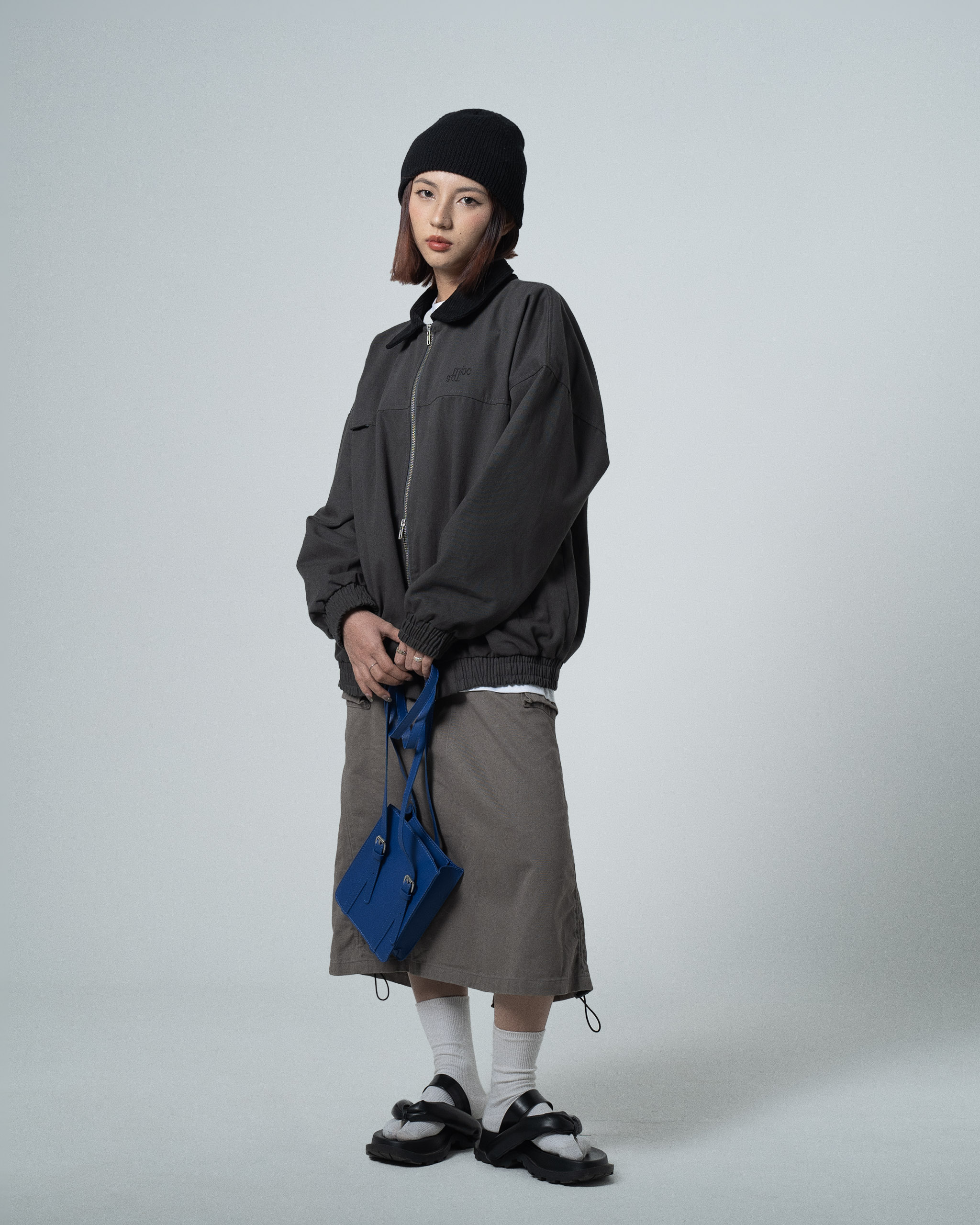 Áo Khoác Collar Kaki Jacket