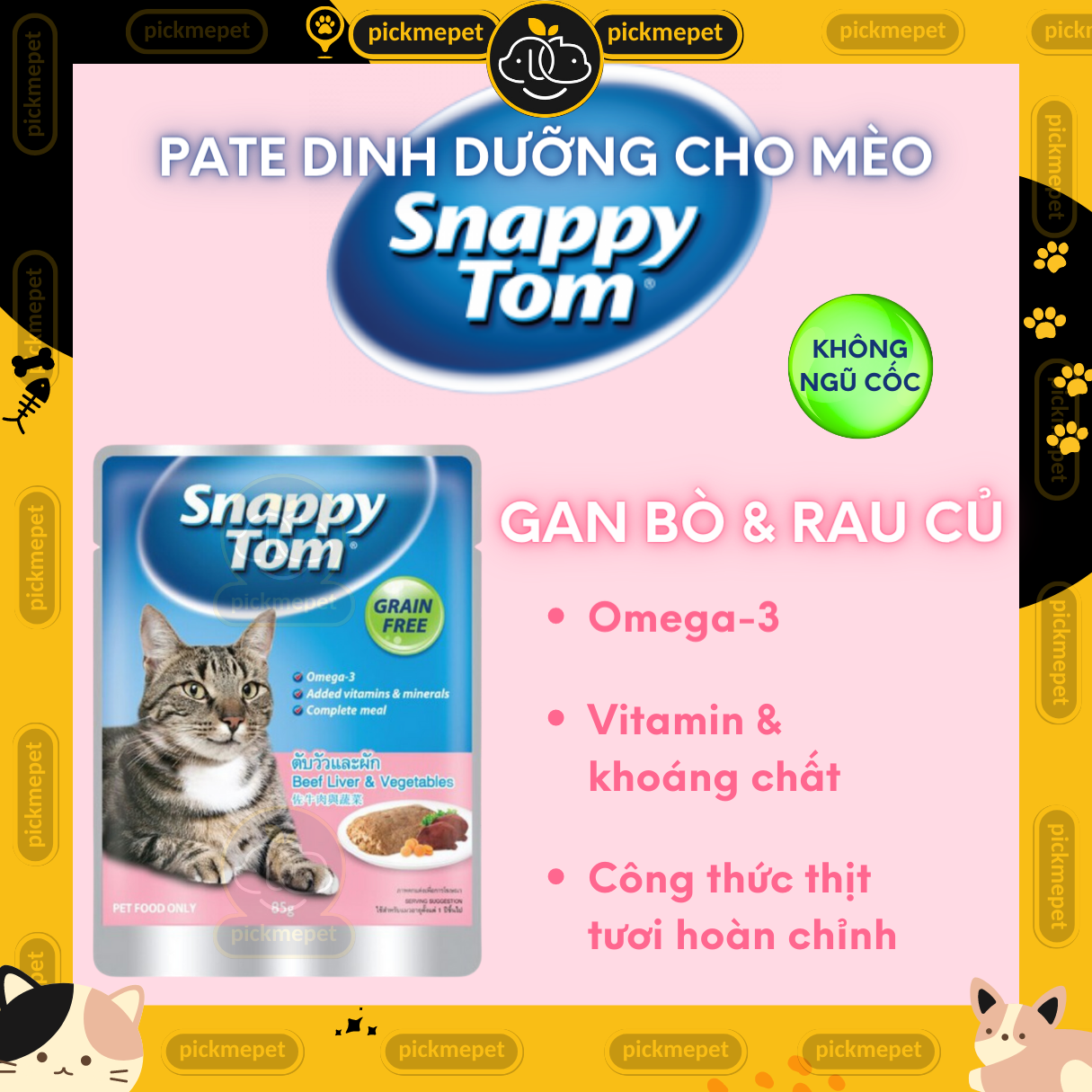 Pate Snappy Tom Cho Mèo Mọi Lứa Tuổi (85g)