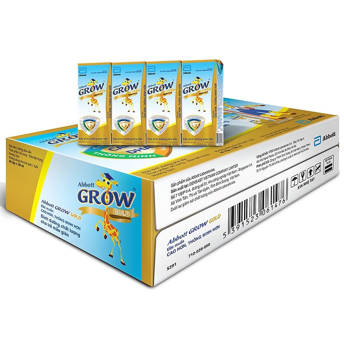 Thùng Sữa Pha Sẵn Abbott Grow nước 180ml Hương Vani