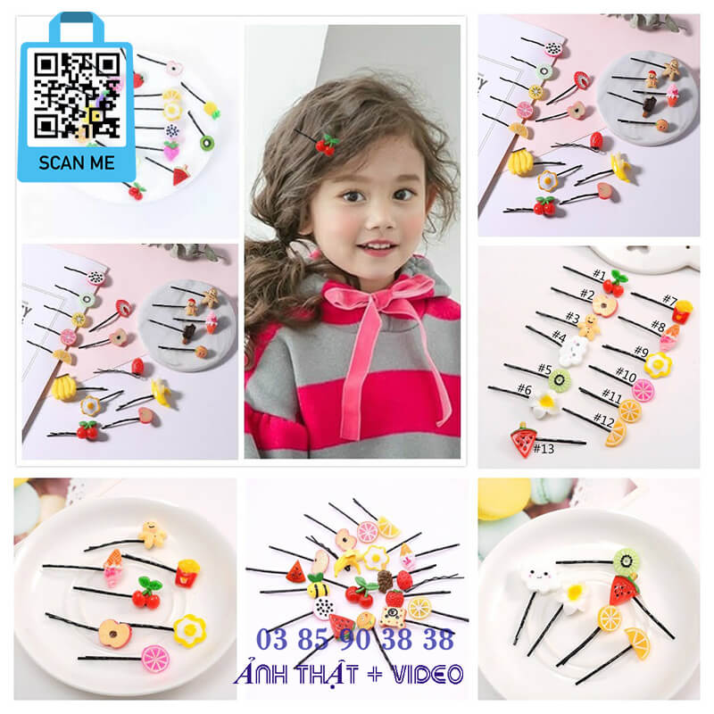 Kẹp Tăm Nhiều Màu Hình Trái Cây Hoa Quả Siêu Đẹp - thương hiệu VỢ CHỒNG TÔI