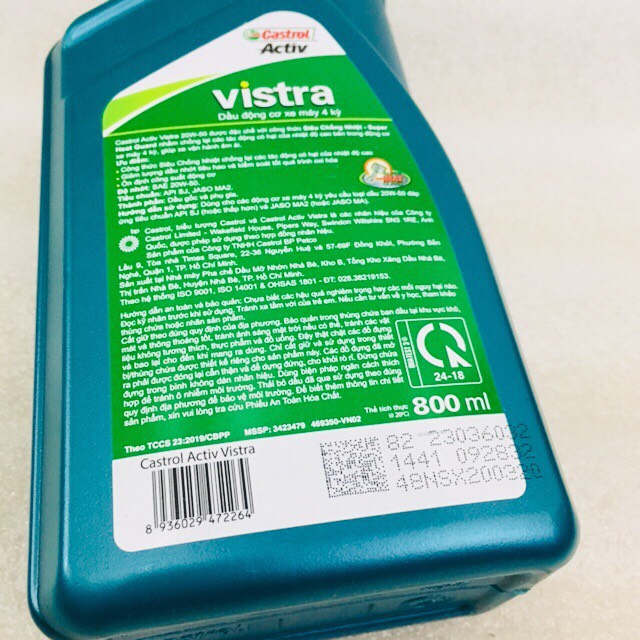 Nhớt Xe Số Vistra 300 20W-50 800ml
