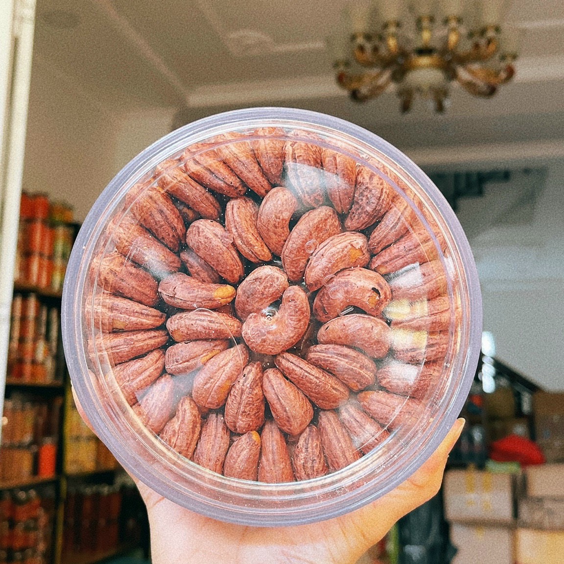 [Hàng chuẩn Loại 1] Hạt điều rang muối Bình Phước Hột điều lụa rang - Hộp 500gram