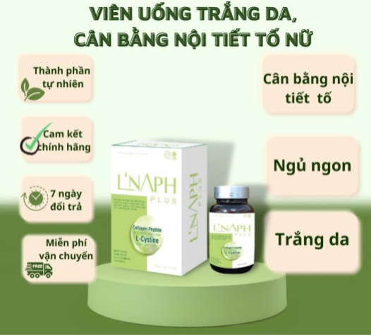 Viên Uống L’naph Plus - Cân Bằng Nội Tiết Tố, Giảm Nám, Sáng Da Hồng Hào