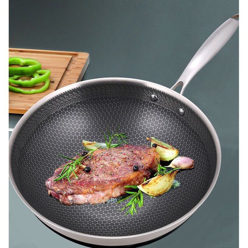 Chảo chống dính vân tổ ong sâu lòng size 32 cm nấu canh xào kho thoải mái