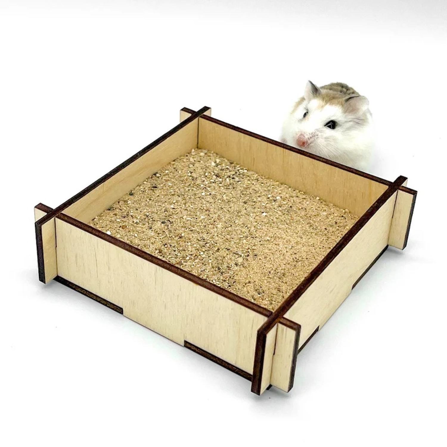 Khay Gỗ #24 Đựng Cát Vệ Sinh Cho Chuột Hamster