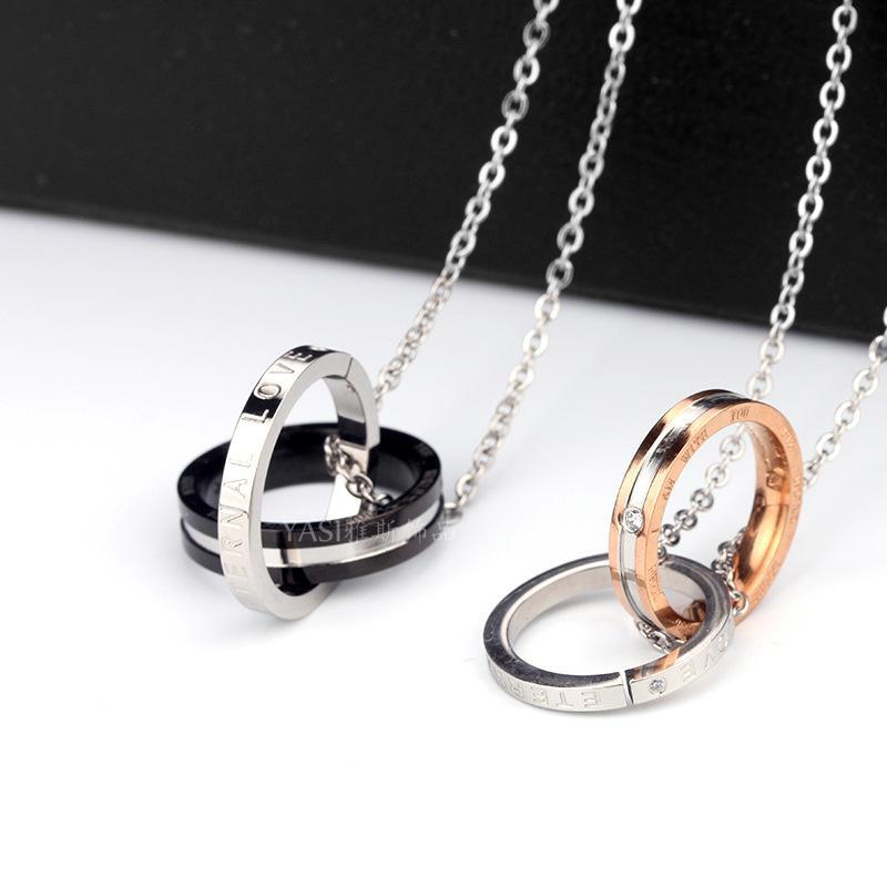 [HCM]Dây chuyền đôi nhẫn LOVE dễ thương