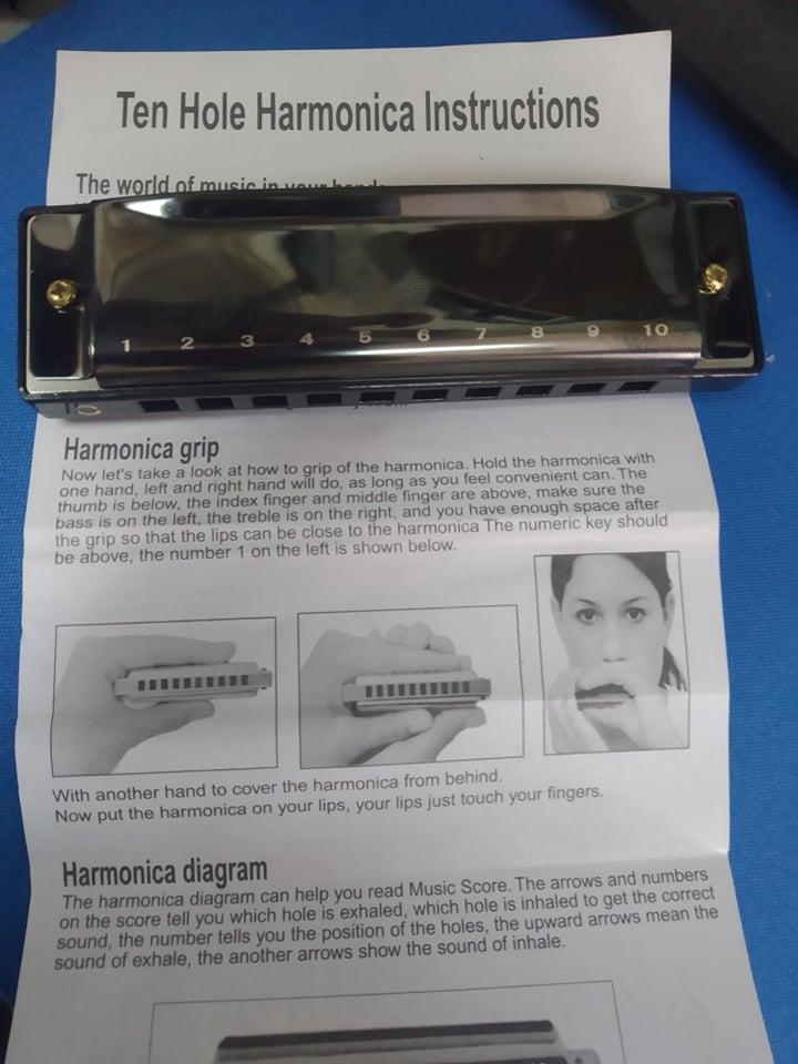 Kèn harmonica diatonic 10 lỗ - Tone C cao cấp