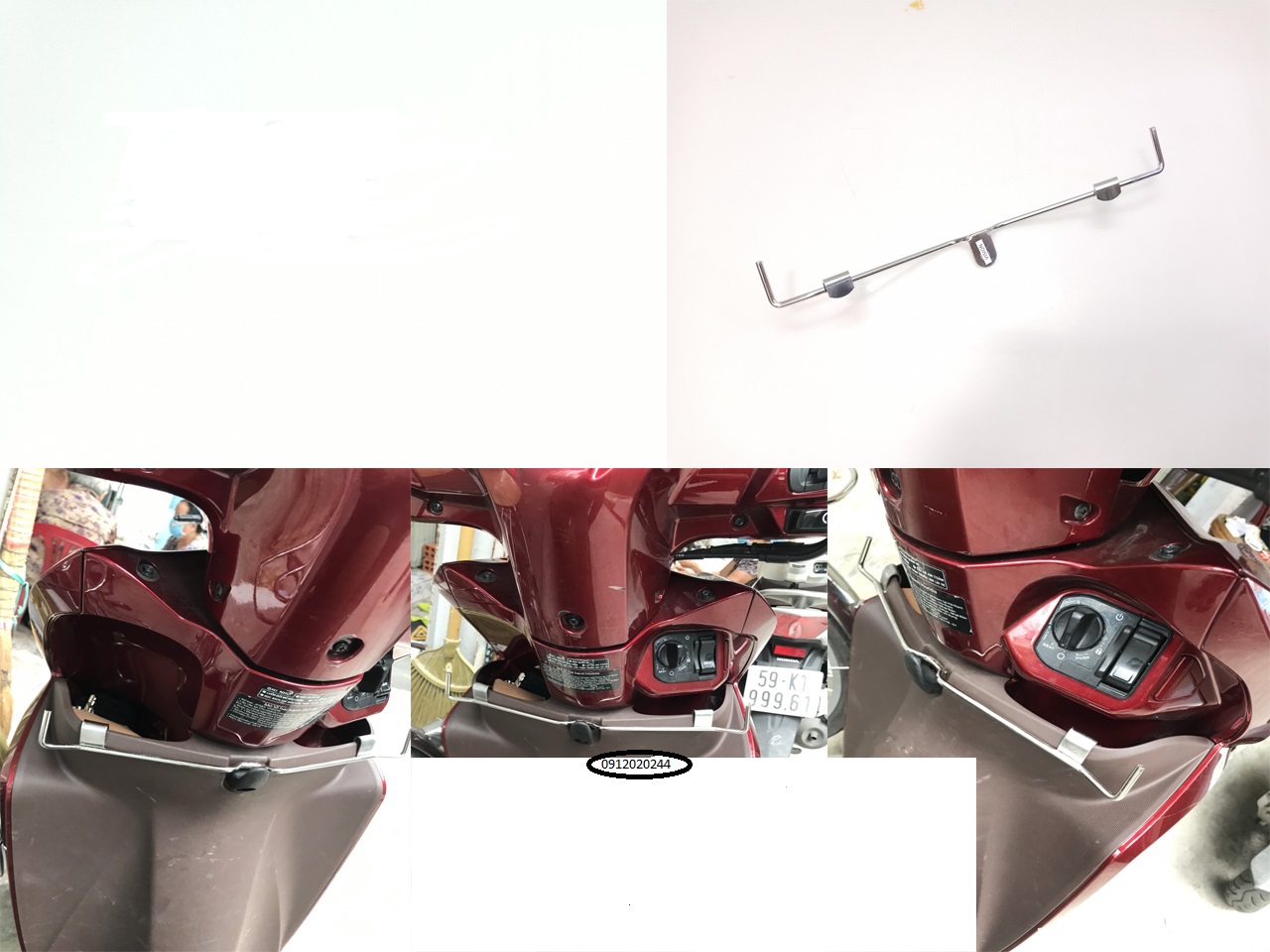 Móc treo đồ xe Vision 2014-2020 inox 10ly 100% tiện lợi an toàn chất lượng uy tín