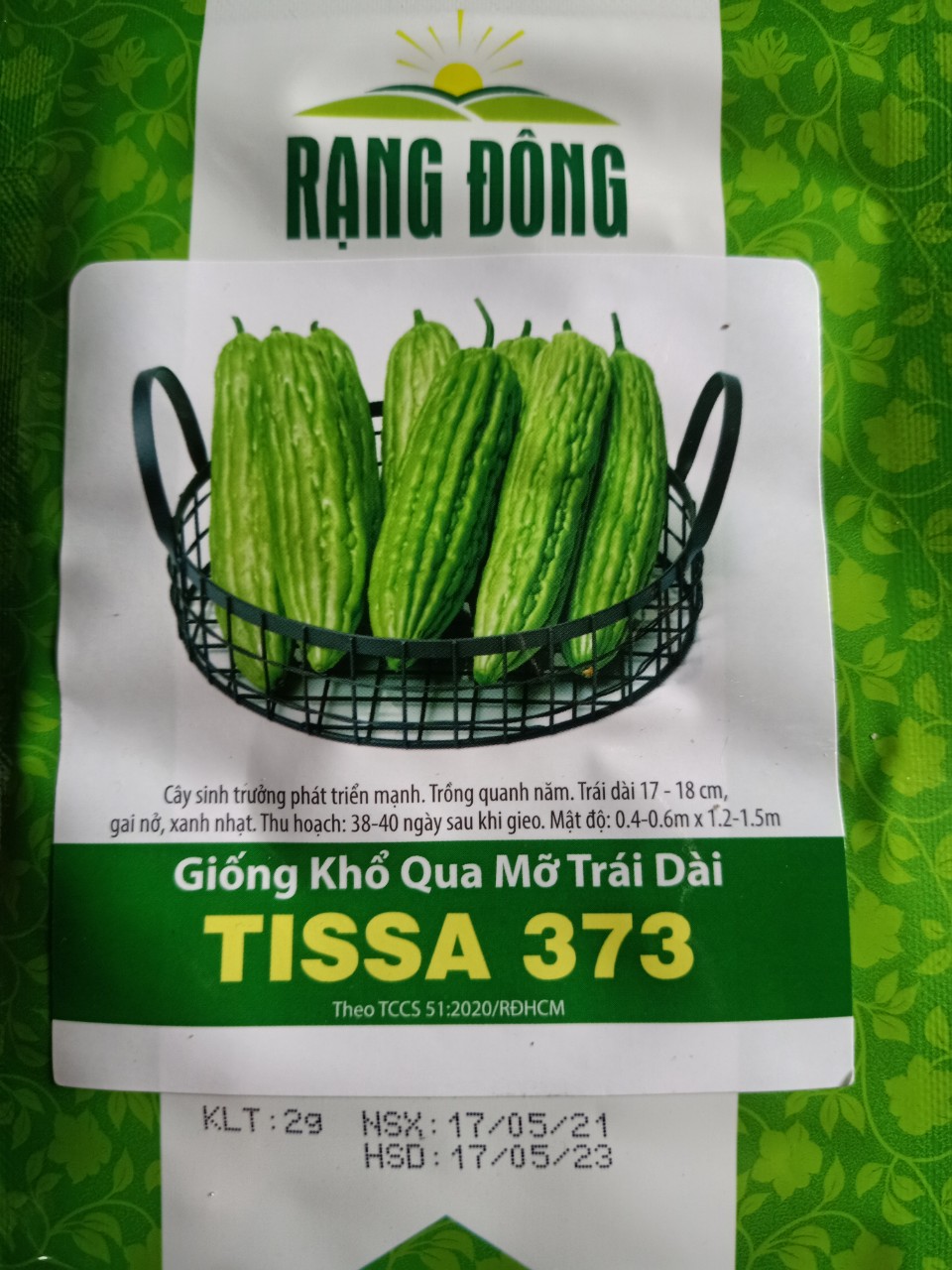 Hạt giống khổ qua mỡ trái dài gói 2gr - tissa 373