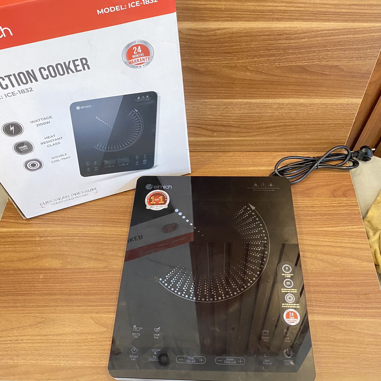 Bếp điện từ Elmich ICE-1832 ( Điện áp 220V - Công suất 2.100W - BH 24 tháng)